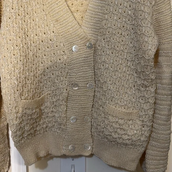 Vintage Burberryhand knit men’s cardigan